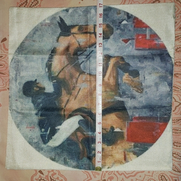 Show Jumping Horse Pillow Cover Equestrian English Riding - Picture 7 of 9